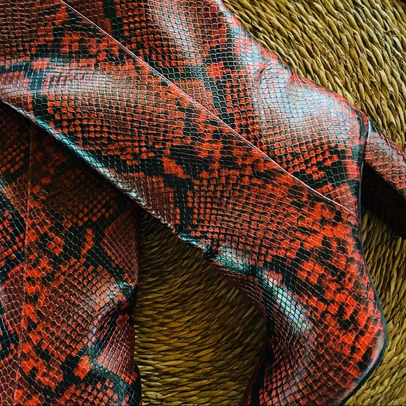 New INC Paiton red snake boots - Picture 4 of 8